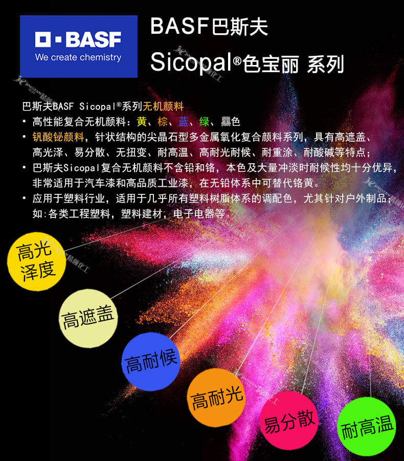 巴斯夫色麗寶無機顏料優勢